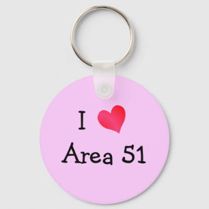 I Love Area 51 Key Ring