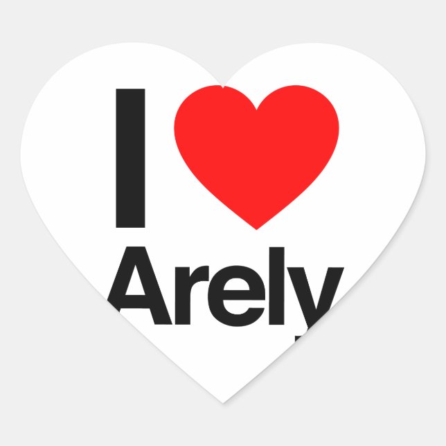 i love arely heart sticker (Front)