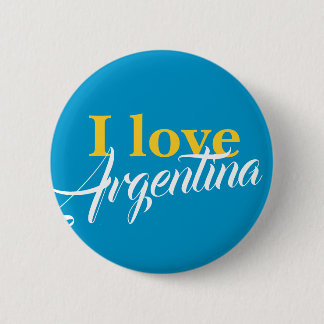 I love Argentina 6 Cm Round Badge