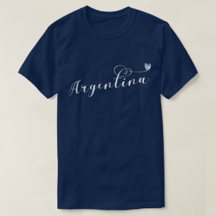 I Love Argentina, Argentine Flag Heart T-Shirt