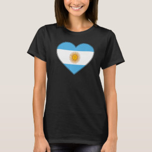 I Love Argentina Argentinian Flag Heart Men Women T-Shirt