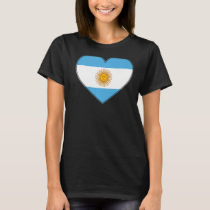I Love Argentina Argentinian Flag Heart Men Women T-Shirt