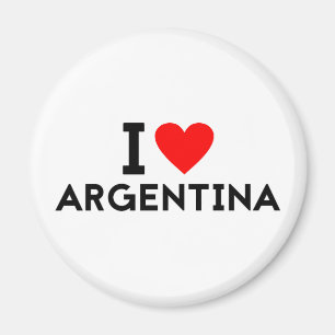 i love Argentina country nation heart symbol text Magnet