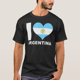 I Love Argentina Heart Flag Argentina T-Shirt
