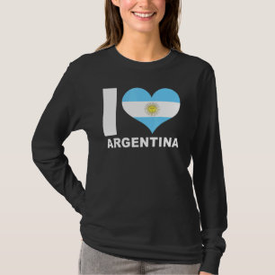 I Love Argentina Heart Flag Argentina T-Shirt