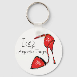 I Love Argentine Tango Key Chain