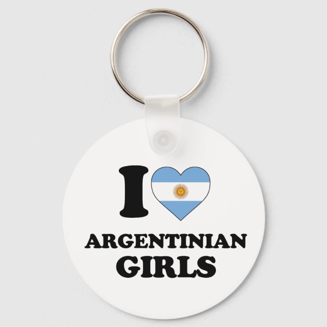I love Argentinian Girls Key Ring (Front)