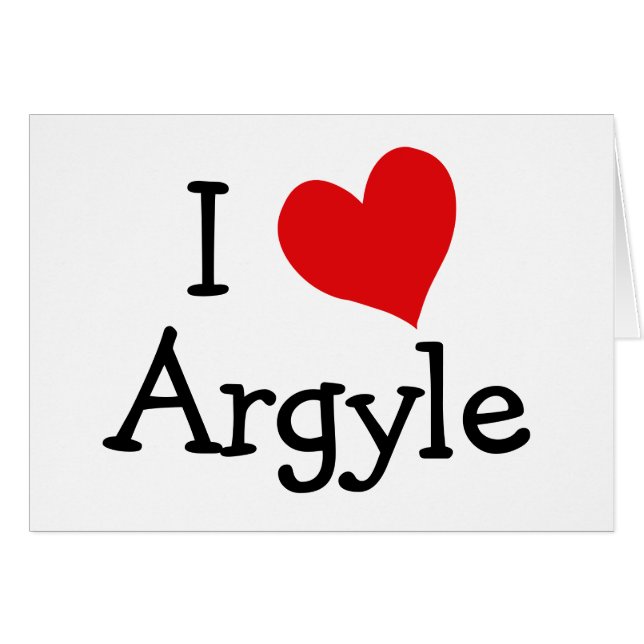 I Love Argyle (Front Horizontal)
