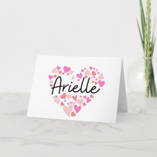 I love Arielle - hearts for Arielle Note Card