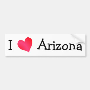 I Love Arizona Bumper Sticker