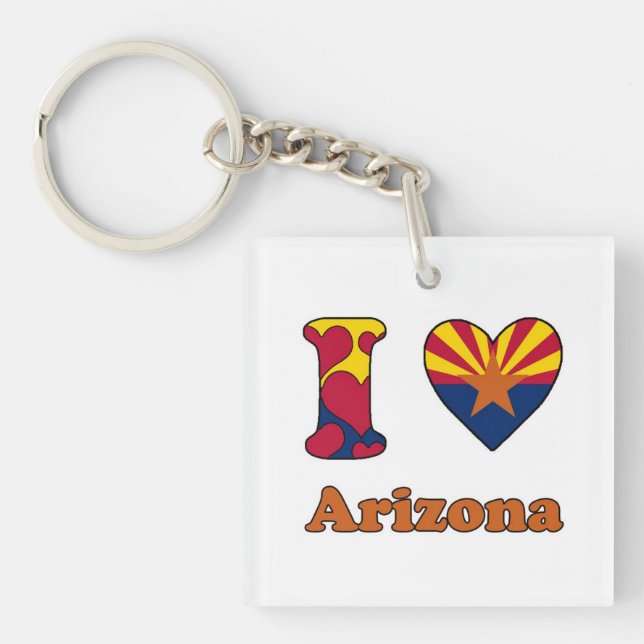 I love Arizona Key Ring (Front)
