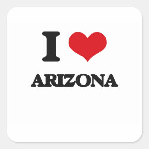 I Love Arizona Square Sticker