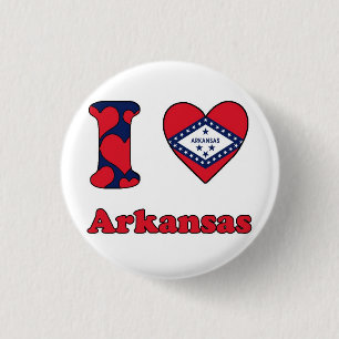 I love Arkansas 3 Cm Round Badge