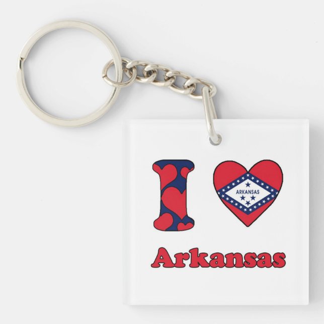 I love Arkansas Key Ring (Front)