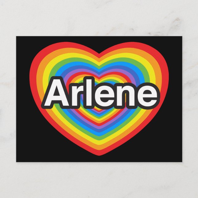 I love Arlene. I love you Arlene. Heart Postcard (Front)