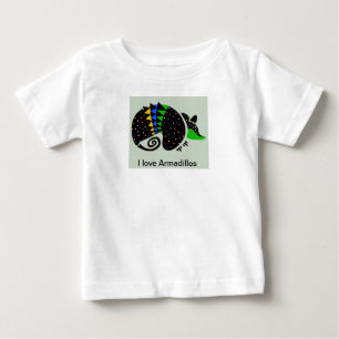 I love ARMADILLOS - Endangered animal - Wildlife - Baby T-Shirt