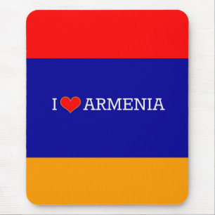 I Love Armenia, flag of Armenia Mouse Mat