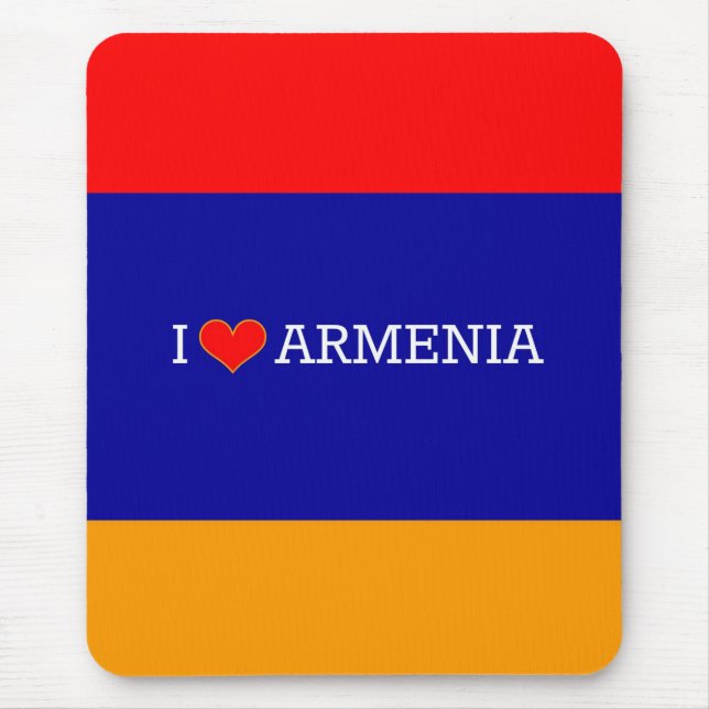 I Love Armenia, flag of Armenia Mouse Mat (Front)
