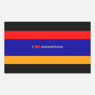 I Love Armenia Rectangular Sticker