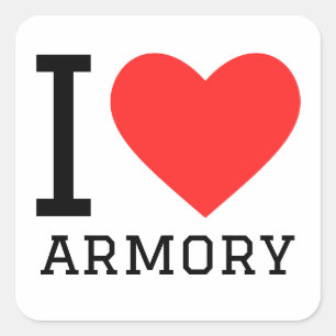 I love armoury square sticker