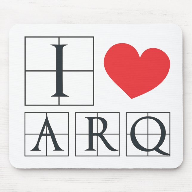 I Love Arq Mouse Mat (Front)