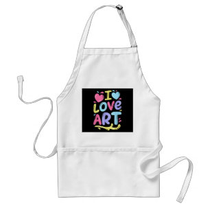 I Love Art, Artist Painter Colourful Painting Gift Standard Apron
