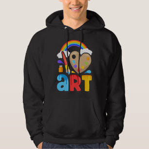 I Love Art Artist Painter Colourful PaintingKids G Hoodie