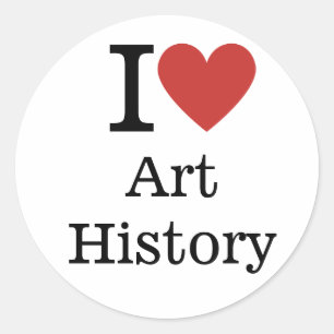 I ❤️ Love Art History for Students/Faculty Classic Round Sticker