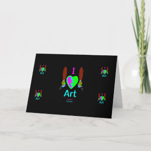 I Love Art Horizontal Greeting Card