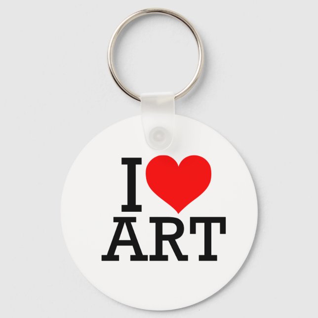 I Love Art Keychain   (Front)