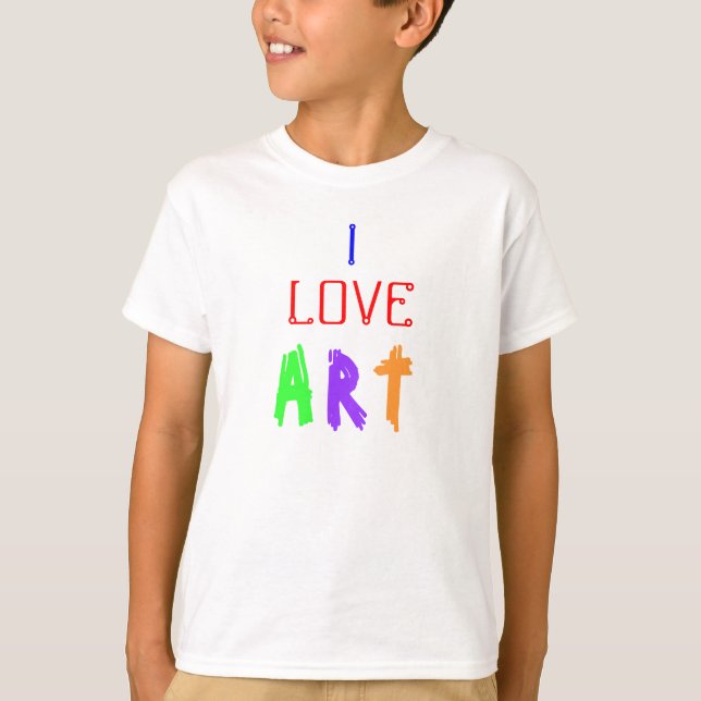 I Love Art Kids' Shirt (Front)