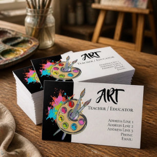 I Love Art   Painter's Palette Business Card