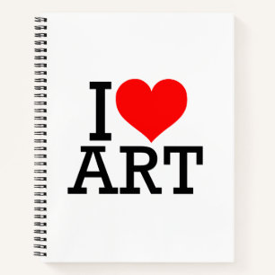 I Love Art Spiral Notebook