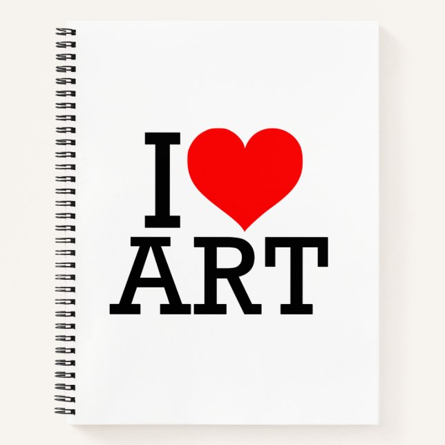 I Love Art Spiral Notebook  (Front)