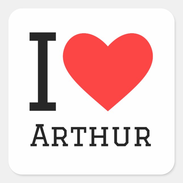 I love arthur square sticker (Front)