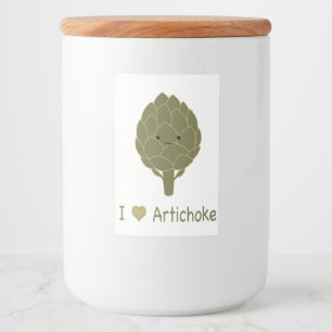 I love artichoke food label