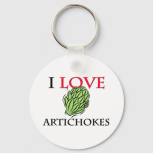I Love Artichokes Key Ring