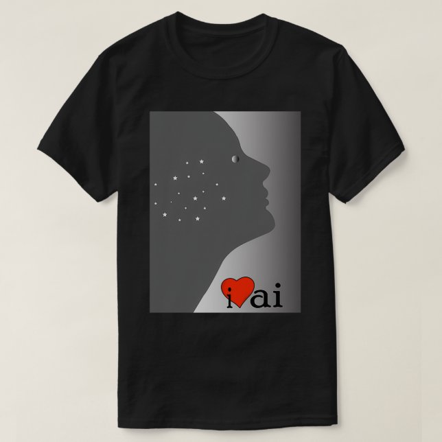 I Love Artificial Intelligence 1 T-Shirt (Design Front)