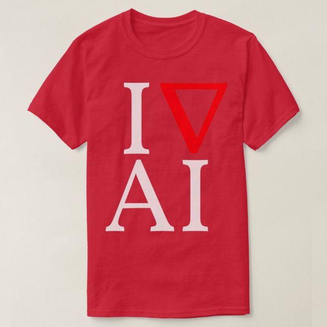 I love artificial intelligence contrast  T-Shirt (Design Front)