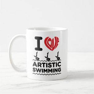 I Love Artistic Swimming Synchro Swimmer Coffee Mug
