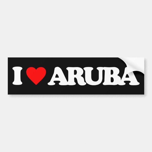 I LOVE ARUBA BUMPER STICKER (Front)