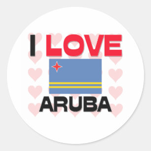 I Love Aruba Classic Round Sticker