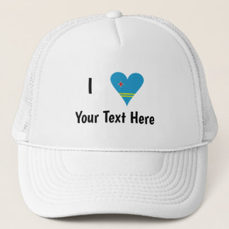 I Love (Aruba Heart Flag) Personalised  Trucker Hat