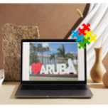 I love Aruba - One happy Island Jigsaw Puzzle<br><div class="desc">I heart Aruba. This is the perfect travel souvenir!</div>