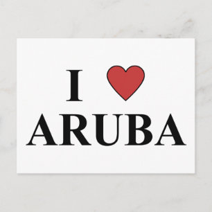 I Love Aruba Postcard