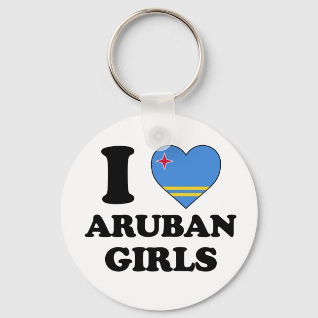 I love Aruban girls Key Ring (Front)