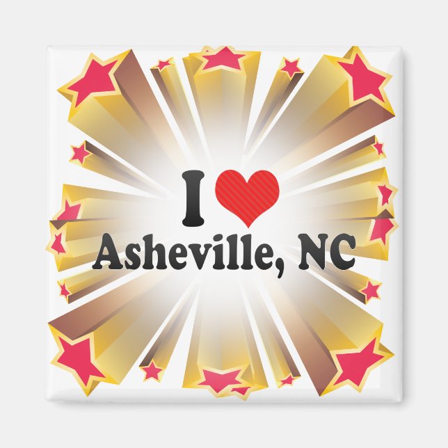 I Love Asheville, NC Magnet (Front)
