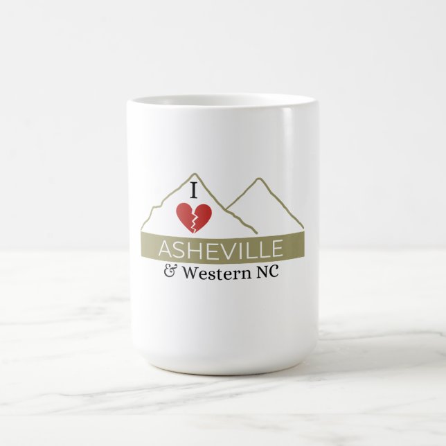 I Love Asheville & Western NC  Coffee Mug (Center)