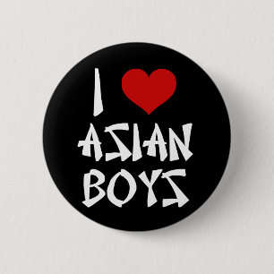 I Love Asian Boys 6 Cm Round Badge