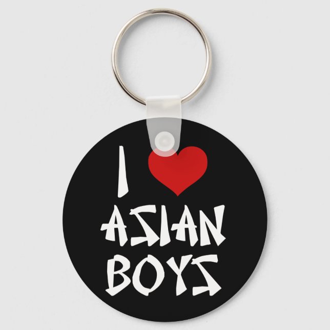 I Love Asian Boys Key Ring (Front)
